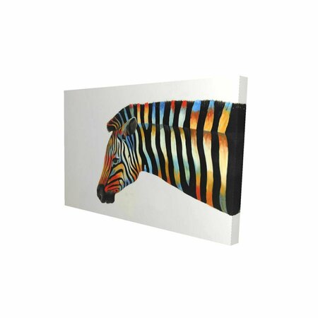 FONDO 20 x 30 in. Colorful Zebra-Print on Canvas FO2789138